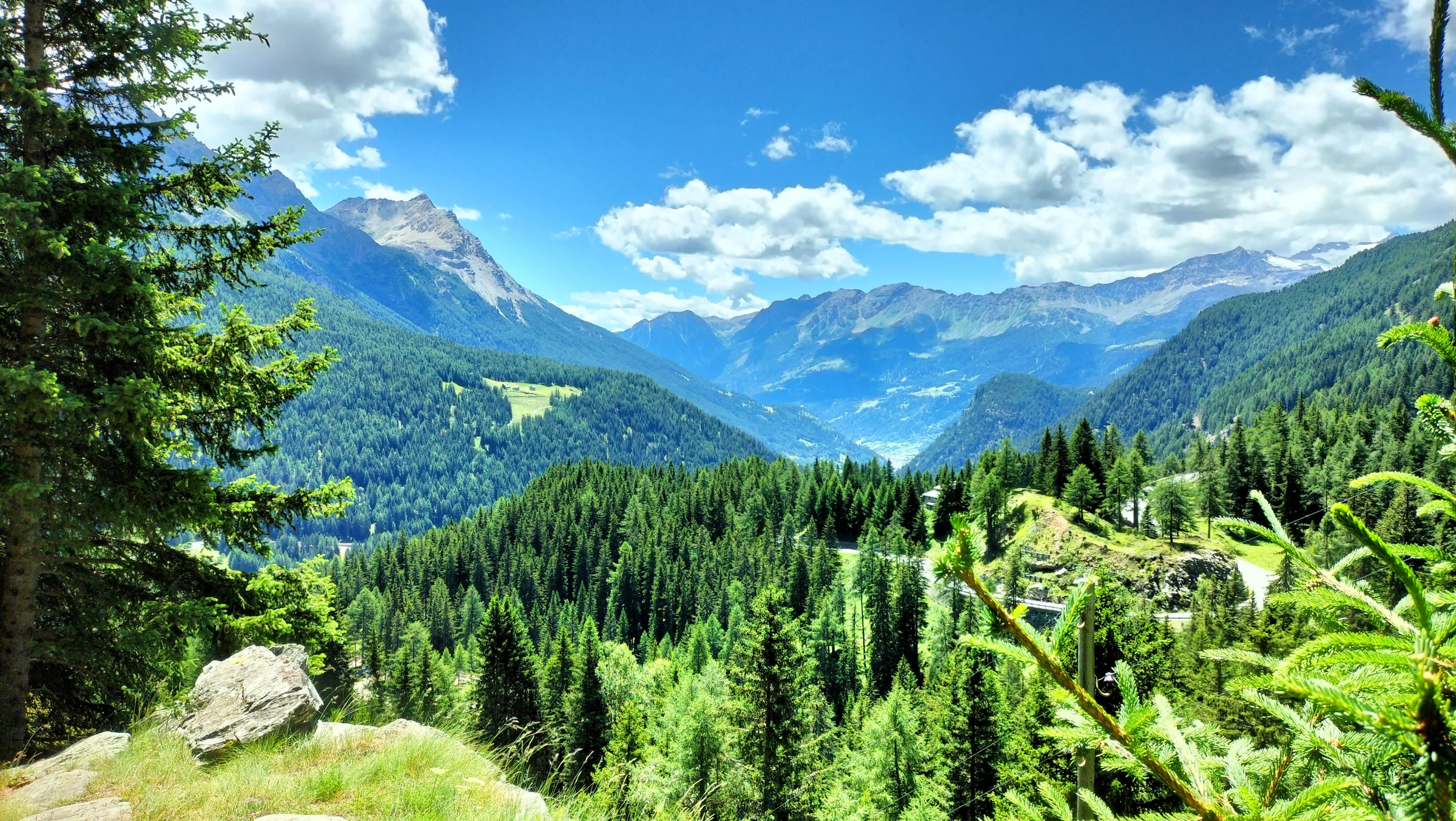 Panorama della Valposchiavo da Braita